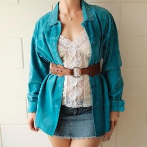 Teal Button-Up Shirt